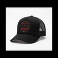 Ghxst Clan Hat with gothic red lettering and skull design